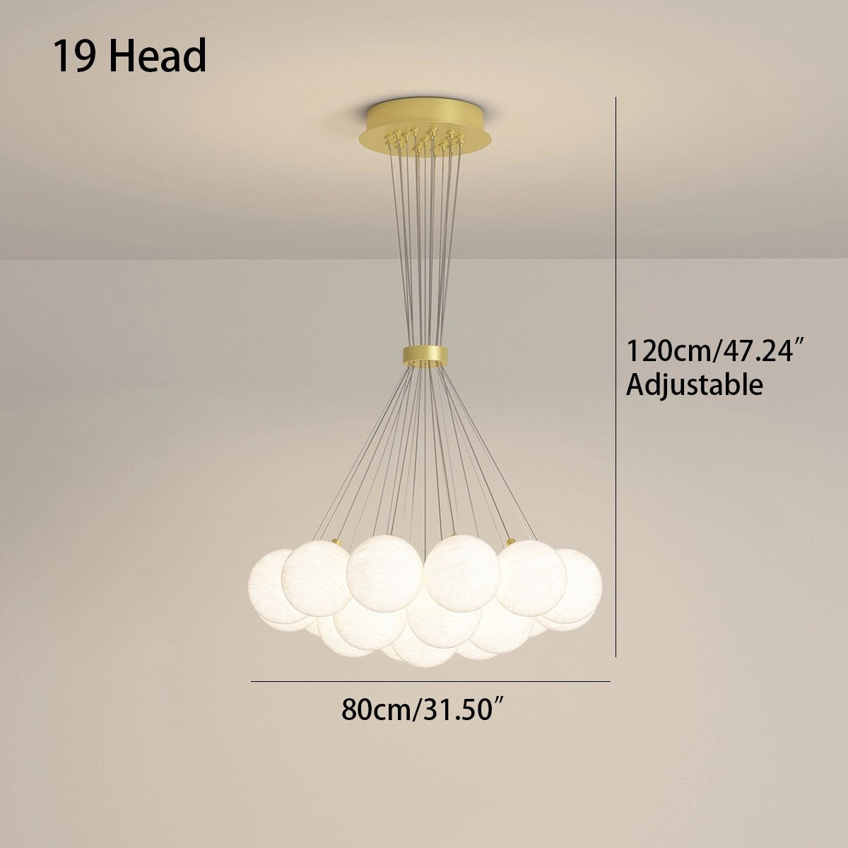Feyran French Tulip Flower & Ball Chandelier