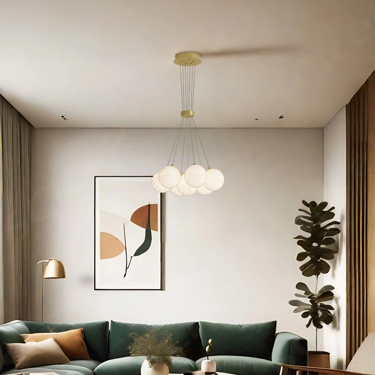 Feyran French Tulip Flower & Ball Chandelier