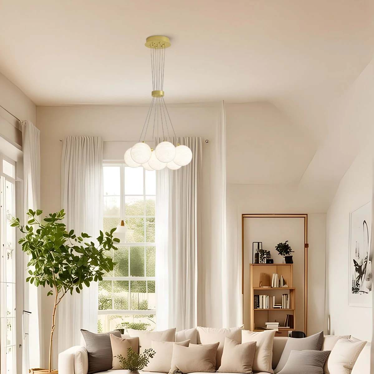 Feyran French Tulip Flower & Ball Chandelier
