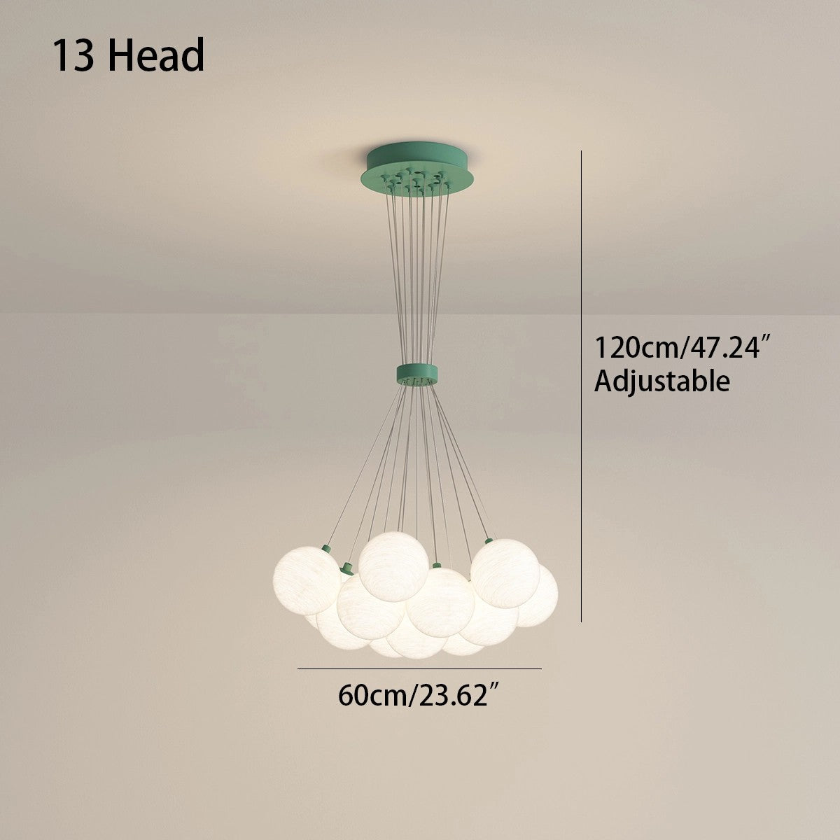 Feyran French Tulip Flower & Ball Chandelier