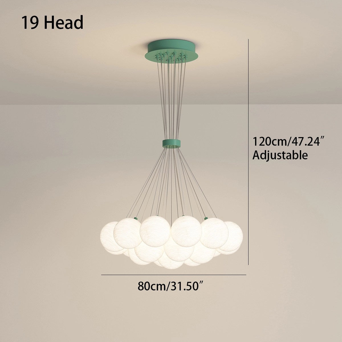 Feyran French Tulip Flower & Ball Chandelier