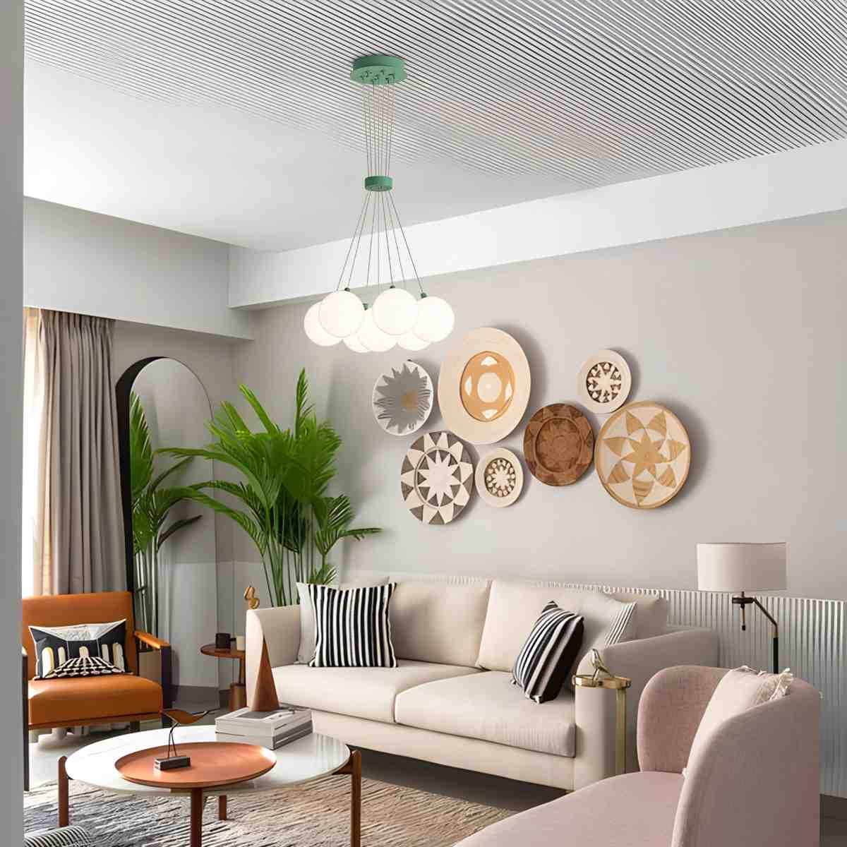 Feyran French Tulip Flower & Ball Chandelier