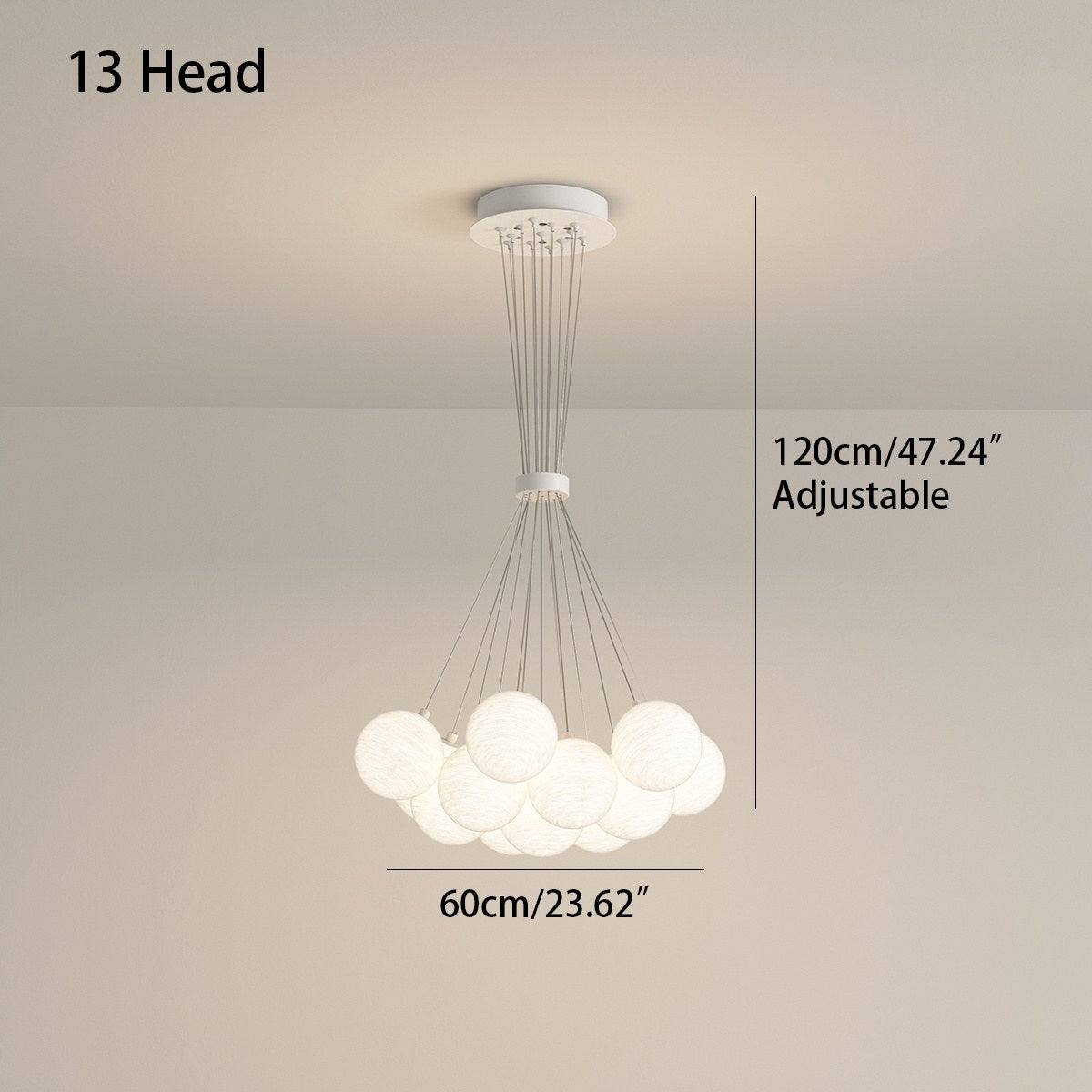 Feyran French Tulip Flower & Ball Chandelier