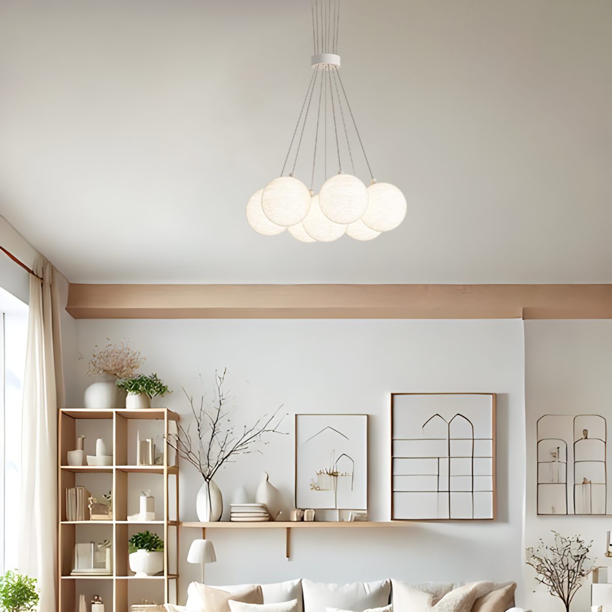 Feyran French Tulip Flower & Ball Chandelier