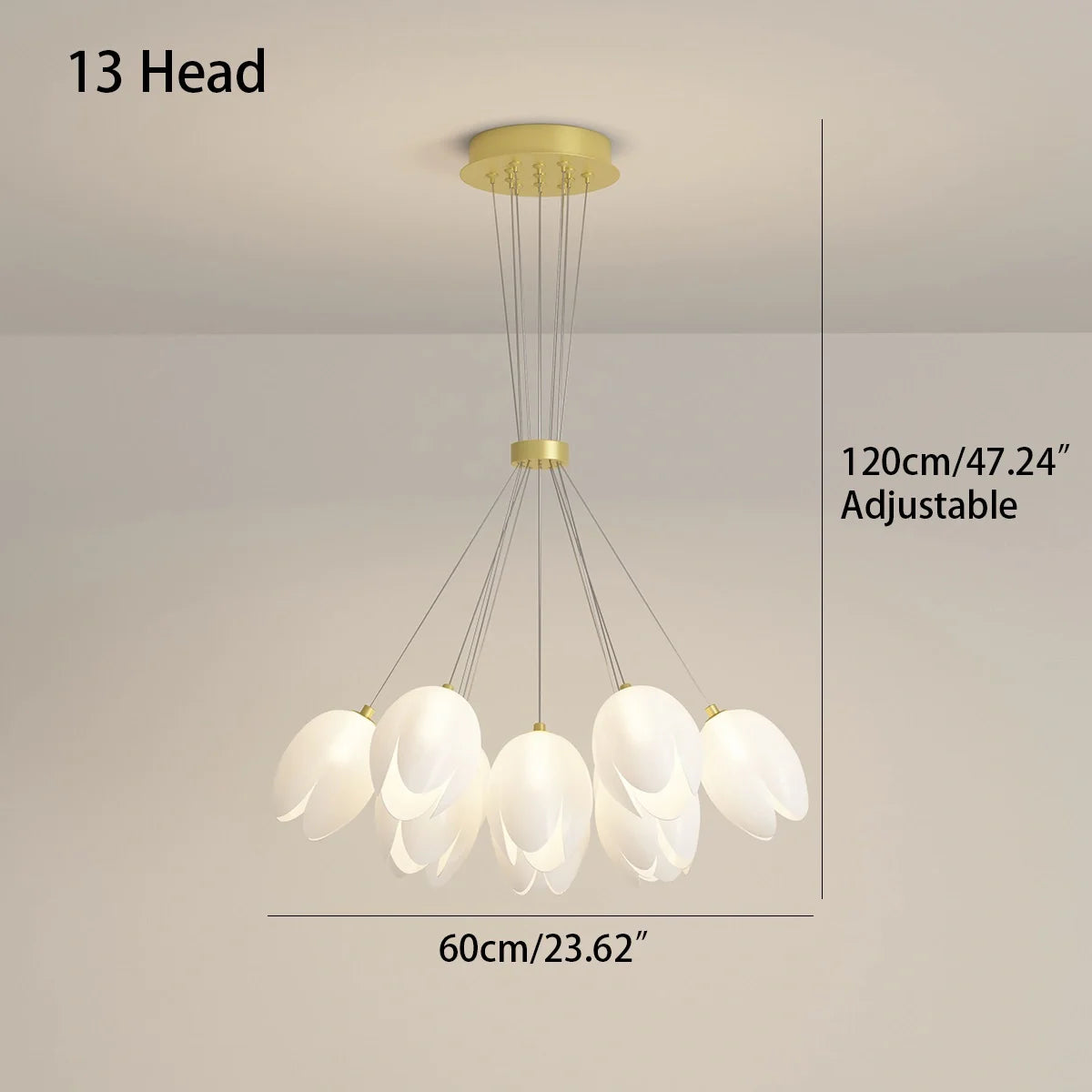 Feyran French Tulip Flower & Ball Chandelier
