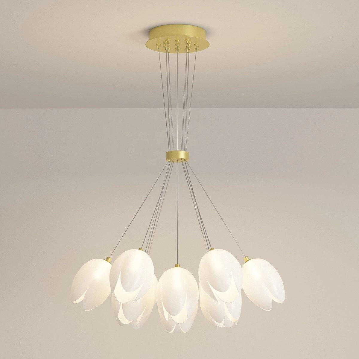 Feyran French Tulip Flower & Ball Chandelier