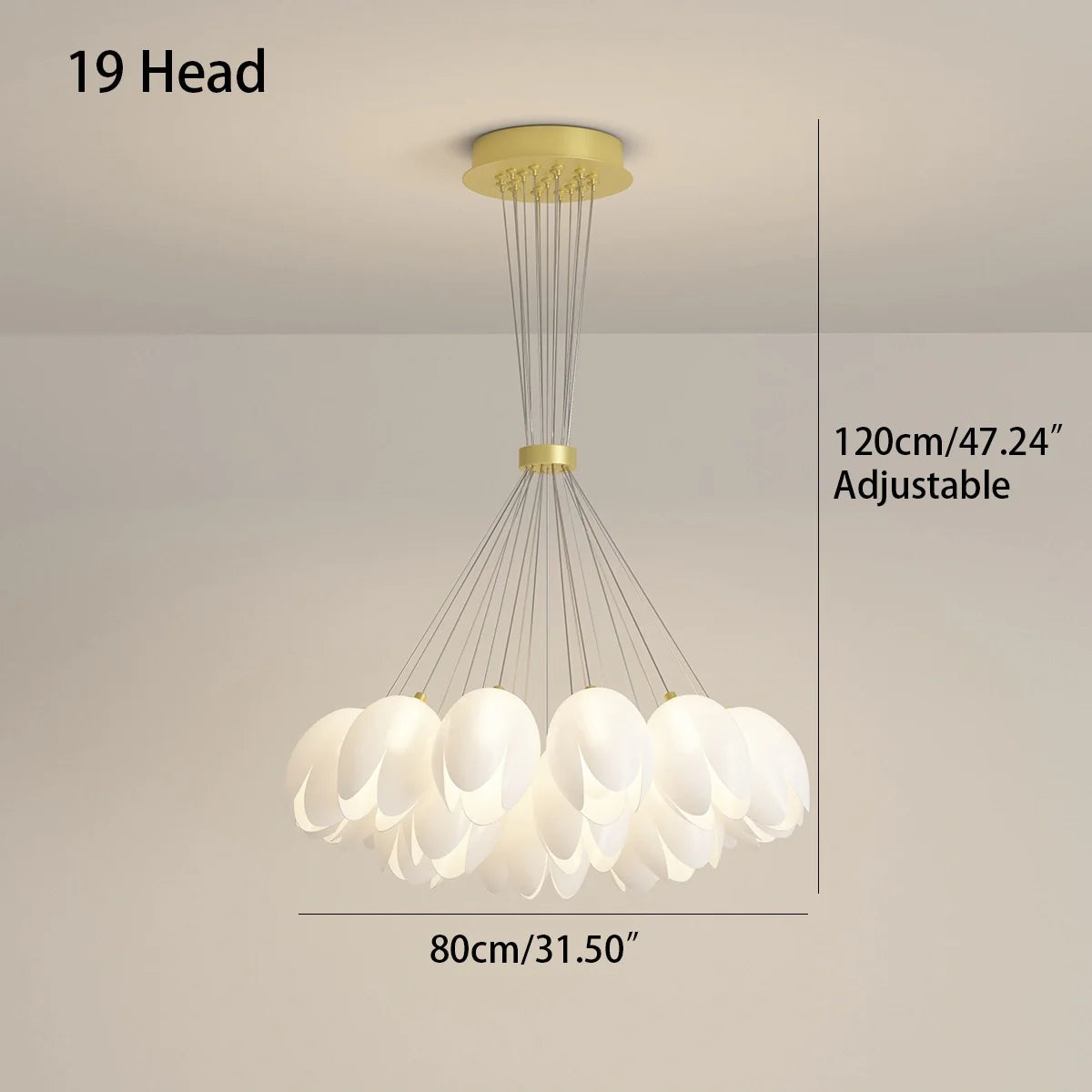Feyran French Tulip Flower & Ball Chandelier