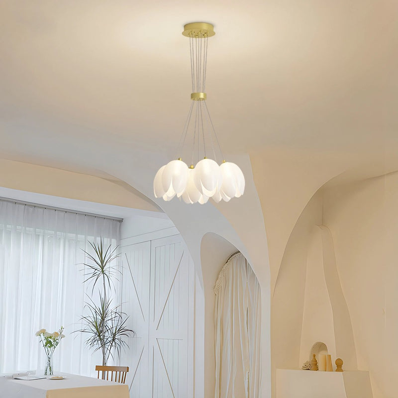 Feyran French Tulip Flower & Ball Chandelier