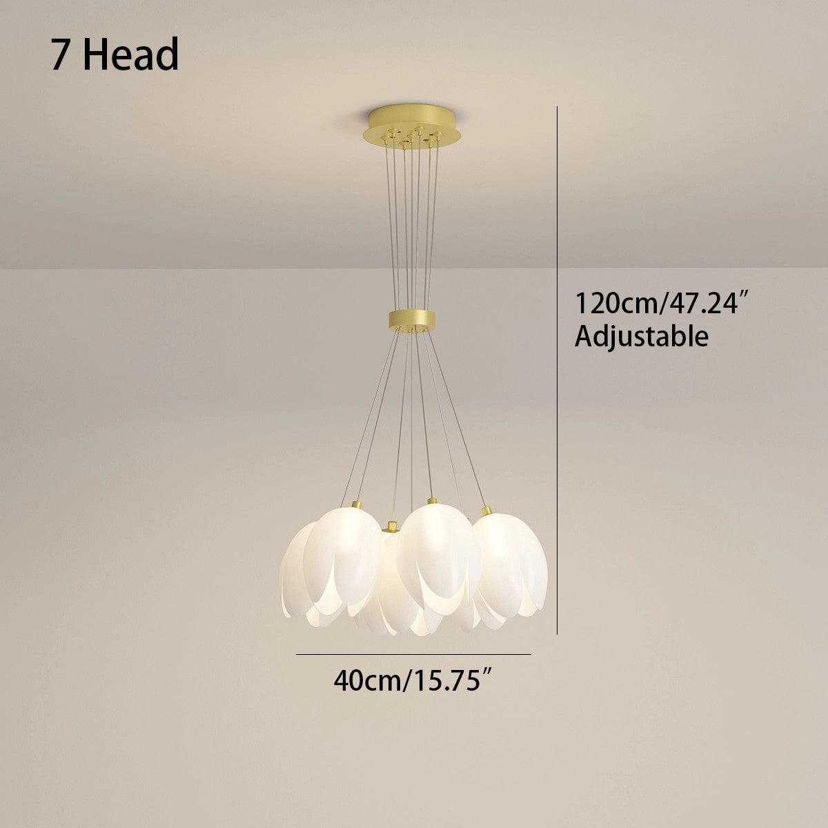 Feyran French Tulip Flower & Ball Chandelier