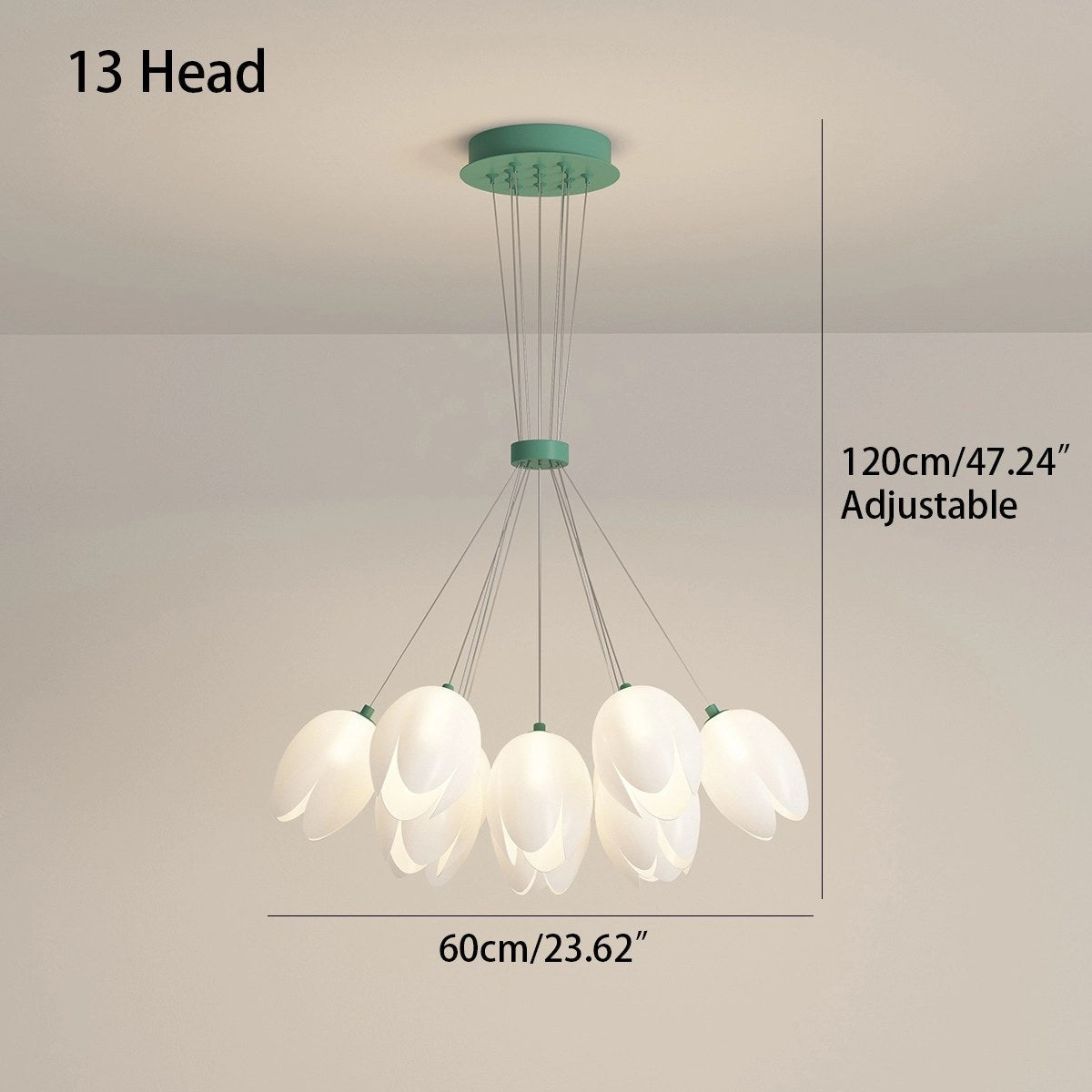 Feyran French Tulip Flower & Ball Chandelier