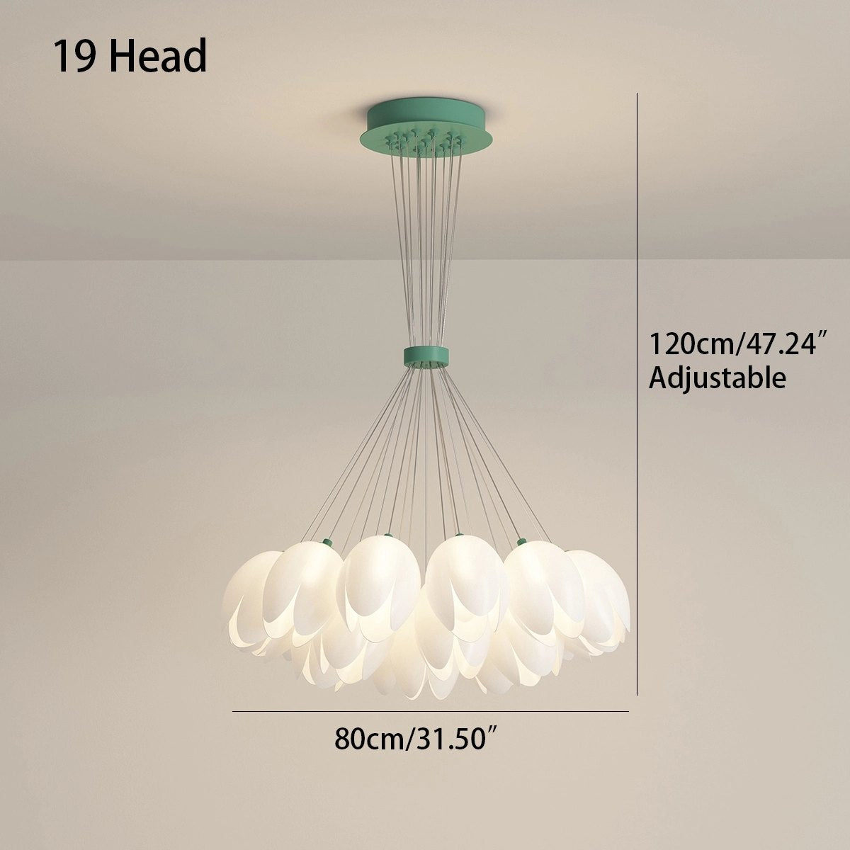 Feyran French Tulip Flower & Ball Chandelier
