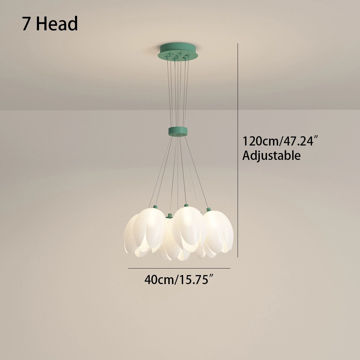 Feyran French Tulip Flower & Ball Chandelier