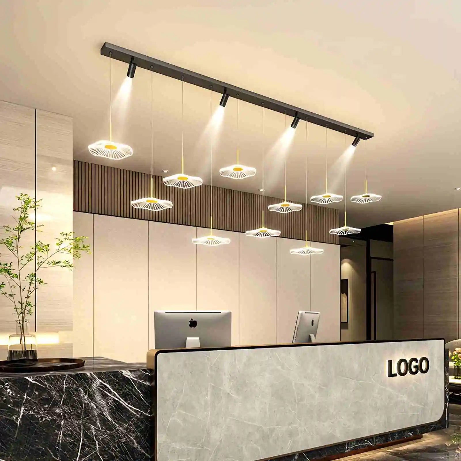 Feyran Creative Lotus Leaf Dining Room Pendant Light