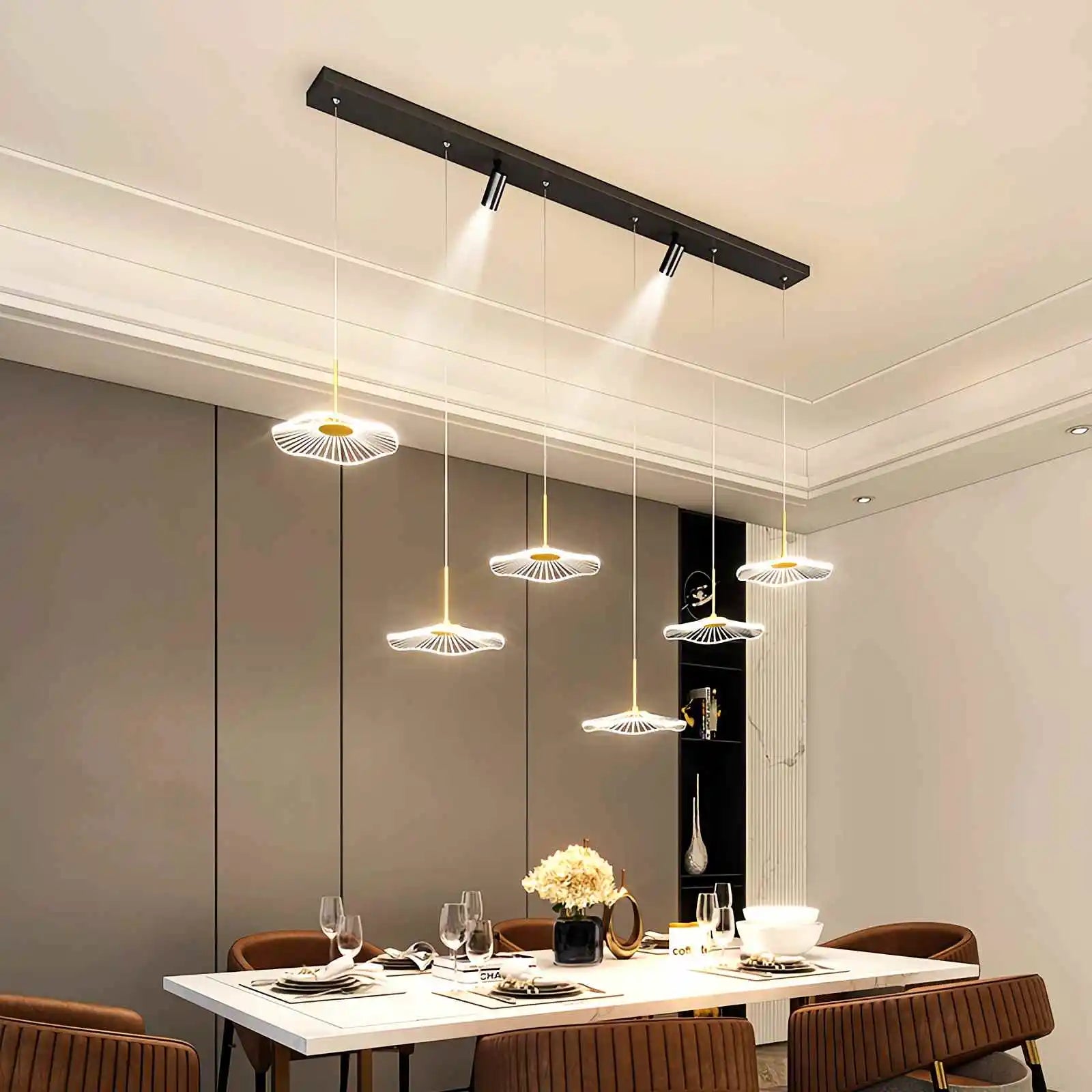 Feyran Creative Lotus Leaf Dining Room Pendant Light