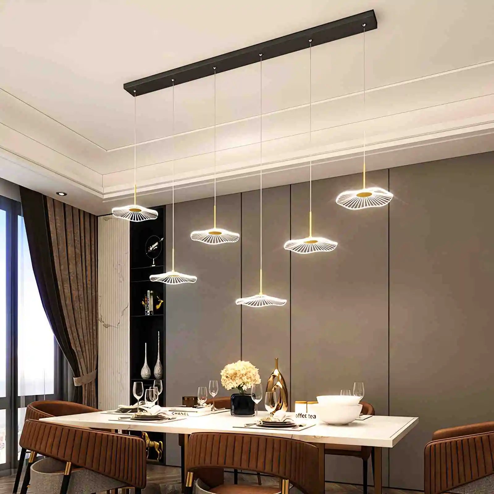 Feyran Creative Lotus Leaf Dining Room Pendant Light