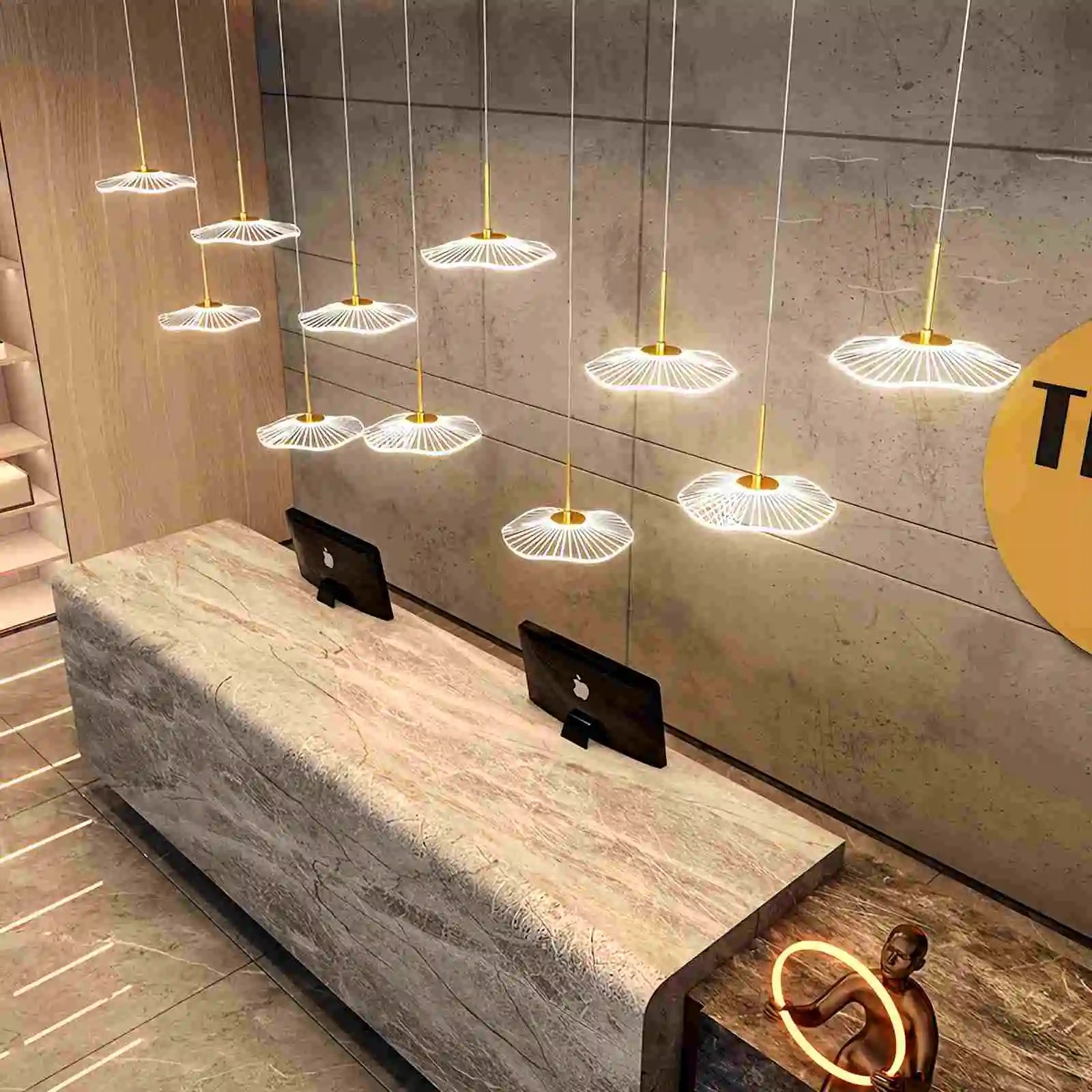 Feyran Creative Lotus Leaf Dining Room Pendant Light