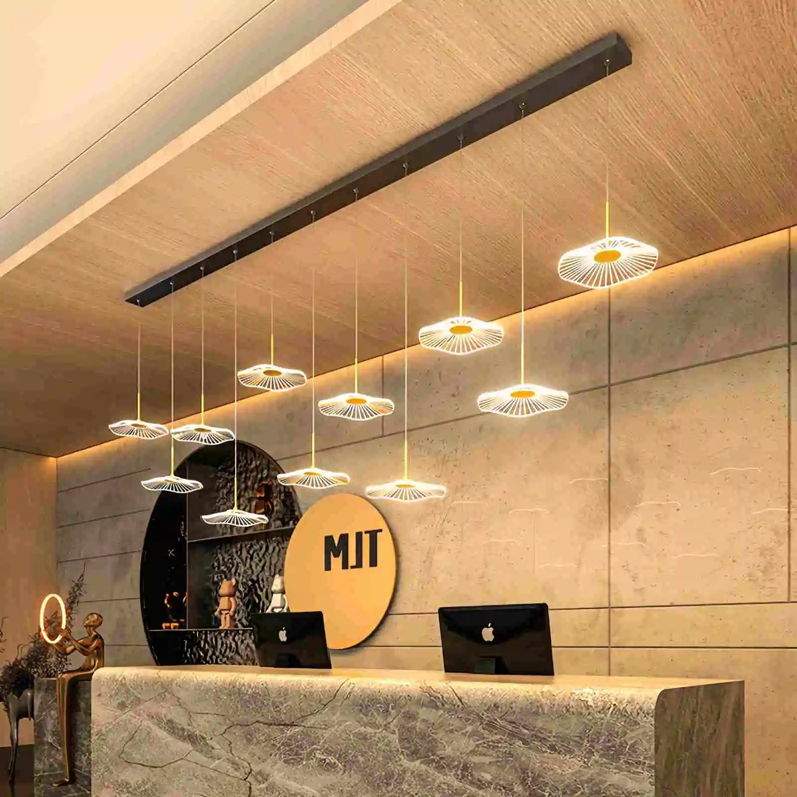 Feyran Creative Lotus Leaf Dining Room Pendant Light