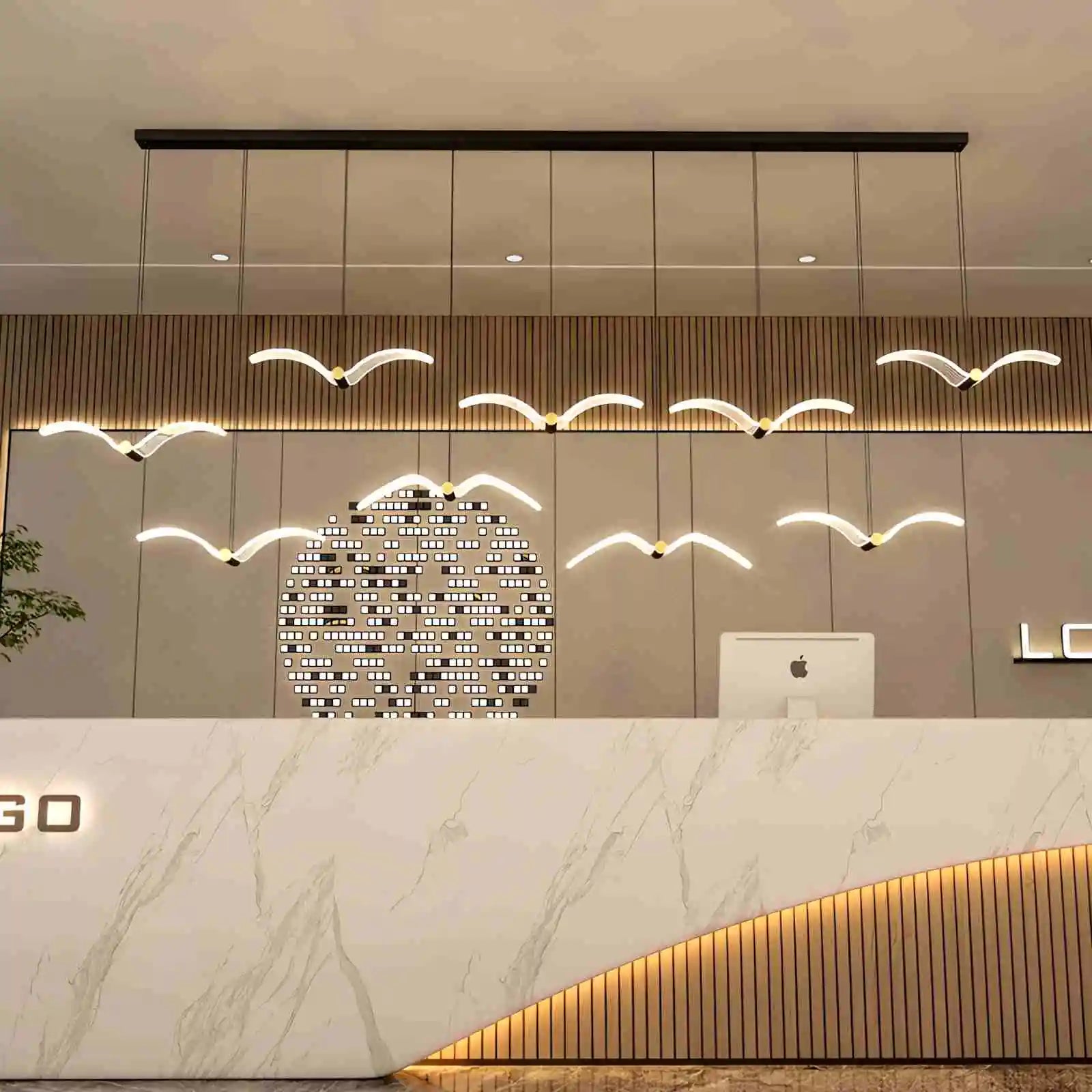 Feyran Light Luxury Art Seagull Pendant Lamp for Living Room