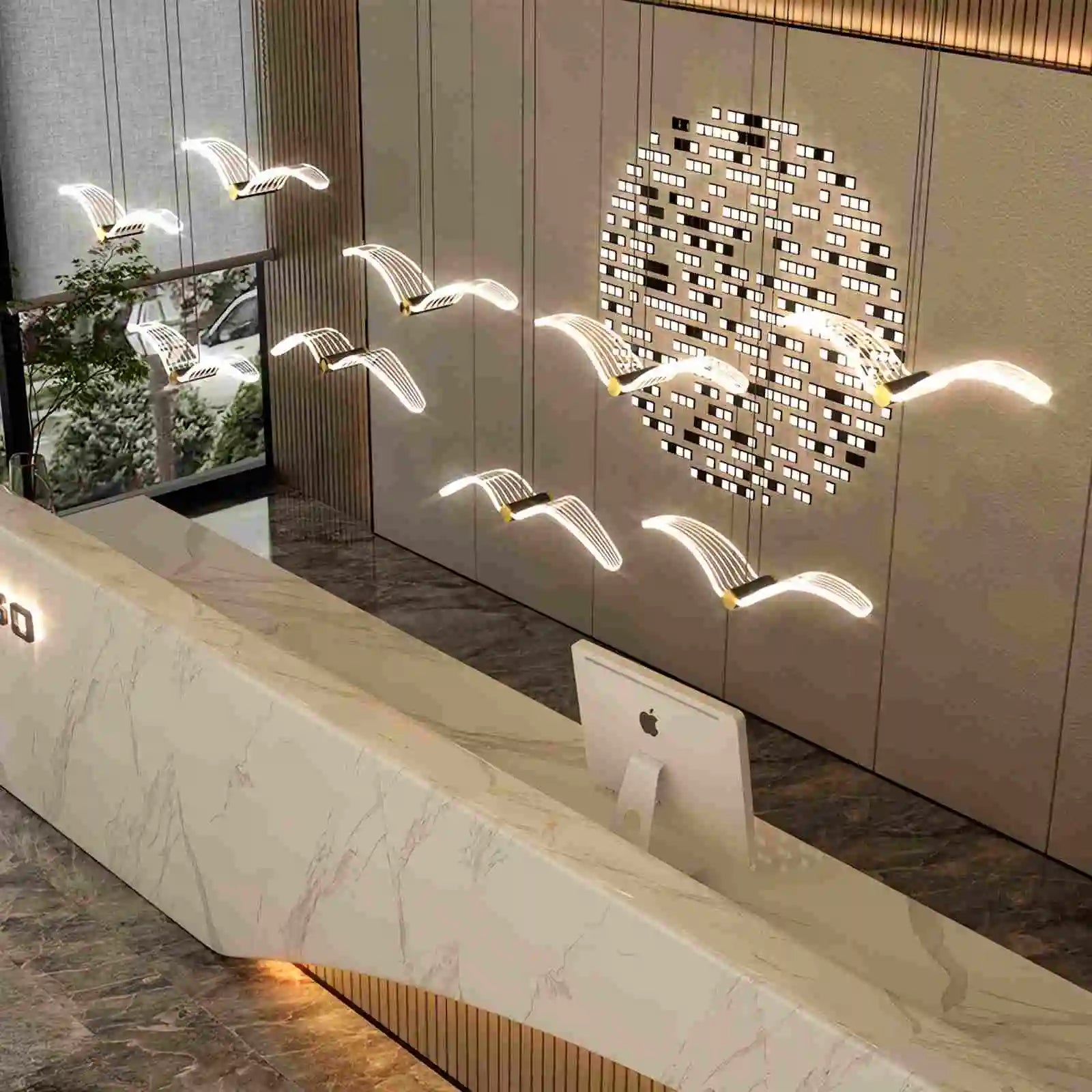 Feyran Light Luxury Art Seagull Pendant Lamp for Living Room