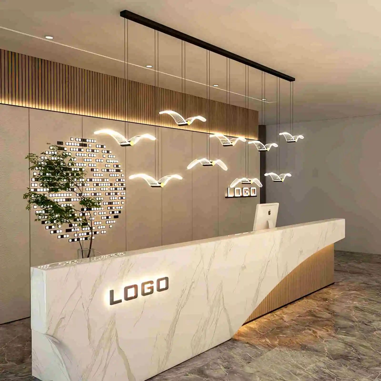 Feyran Light Luxury Art Seagull Pendant Lamp for Living Room
