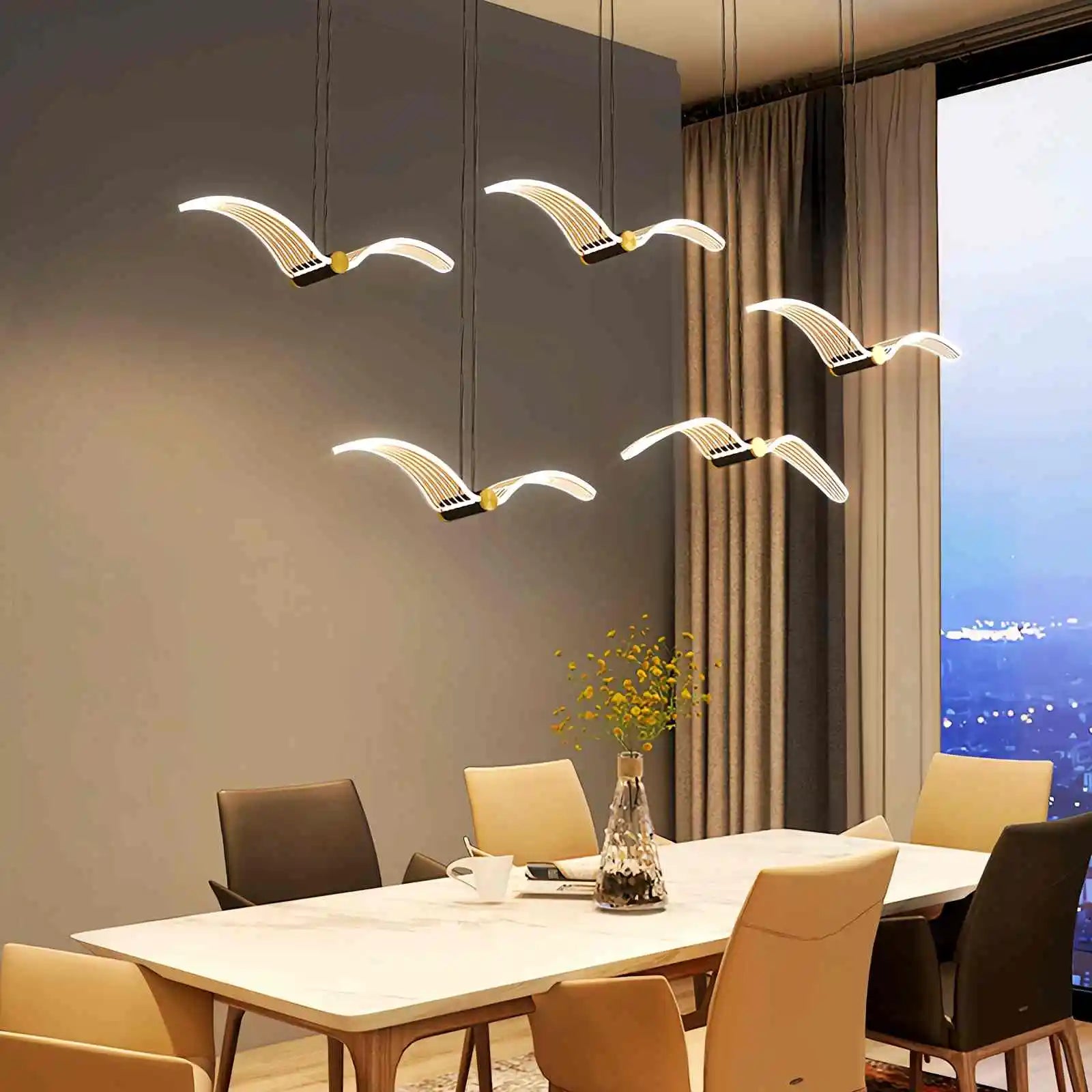 Feyran Light Luxury Art Seagull Pendant Lamp for Living Room