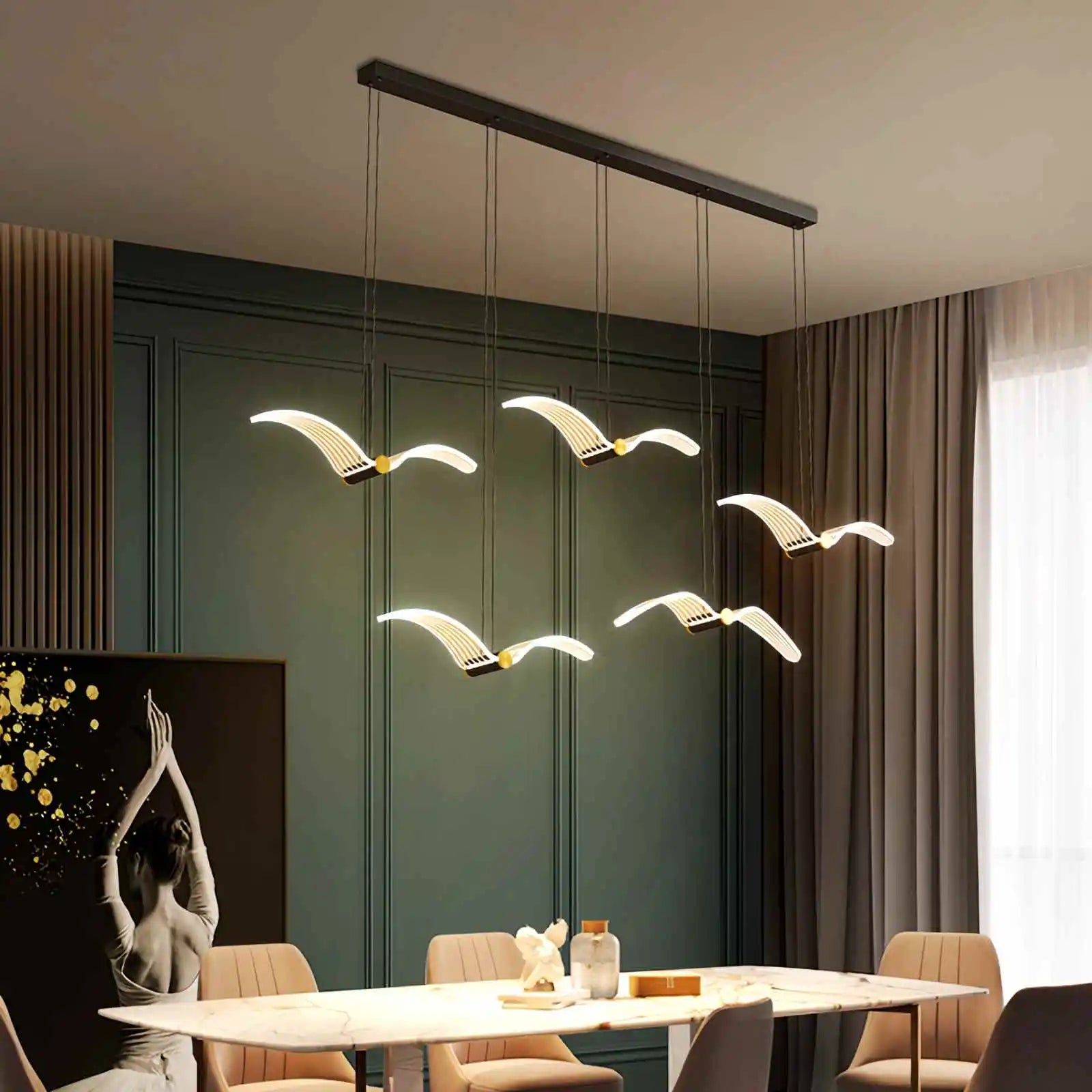 Feyran Light Luxury Art Seagull Pendant Lamp for Living Room