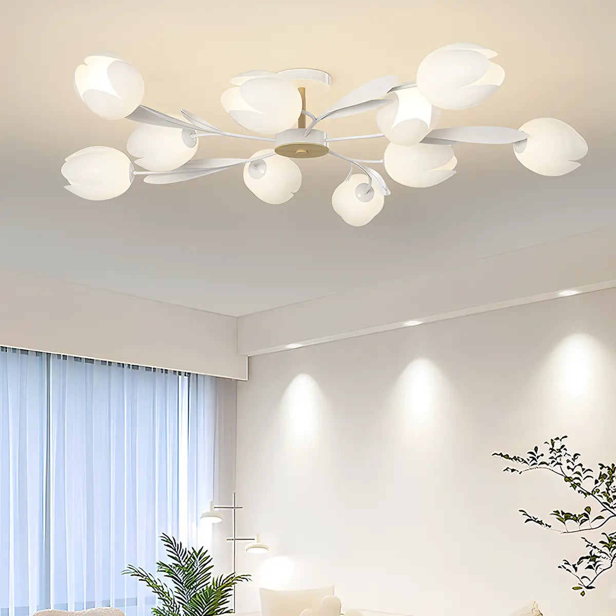 Feyran Magnolia Bud Living Room Chandelier