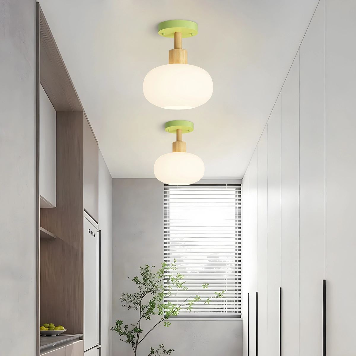 Feyran Nordic Modern Hallway Glass Ceiling Light