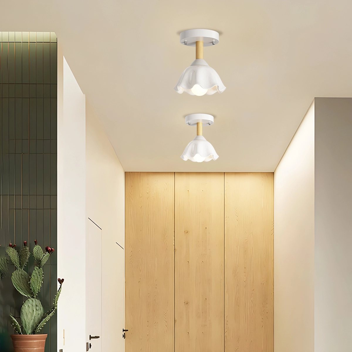 Feyran Pastoral Style LED Flower Ceiling Light