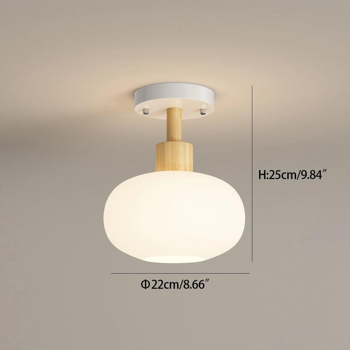 Feyran Nordic Modern Hallway Glass Ceiling Light