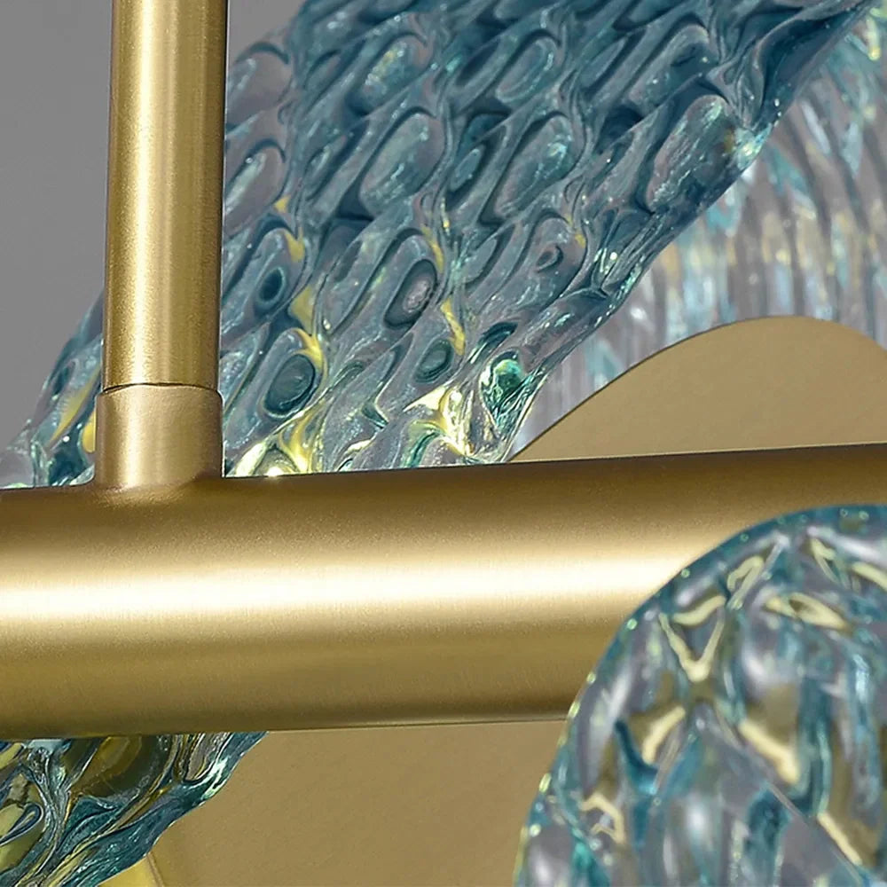 close-up-of-art-deco-blue-glass-linear-chandelier-ch423-20250711-Feyran-lighting