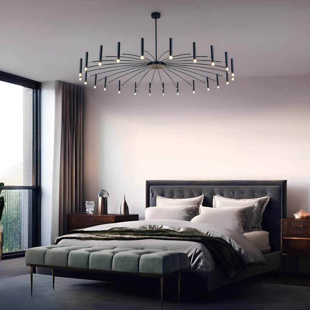 Atmospheric Nordic Chandelier: Creative Lighting for Living Rooms, Bedrooms, and More-bed-room-2 | Feyran