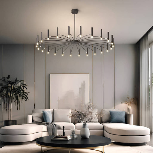 Atmospheric Nordic Chandelier: Creative Lighting for Living Rooms, Bedrooms, and More-living-room-1 | Feyran