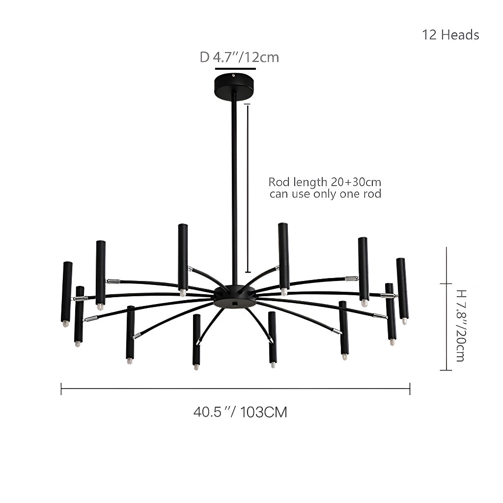 Atmospheric Nordic Chandelier: Creative Lighting for Living Rooms, Bedrooms, and More-size-12 | Feyran