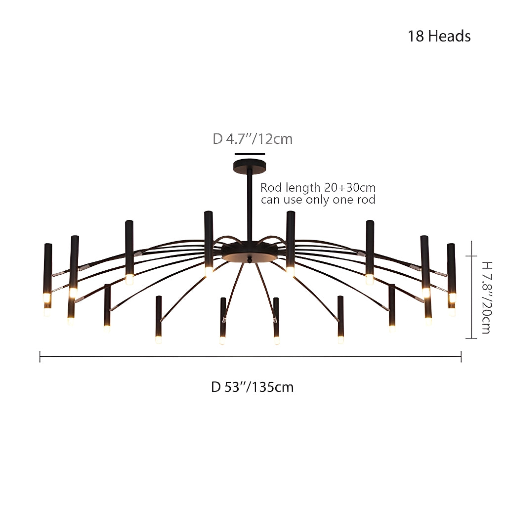 Atmospheric Nordic Chandelier: Creative Lighting for Living Rooms, Bedrooms, and More-size-18 | Feyran