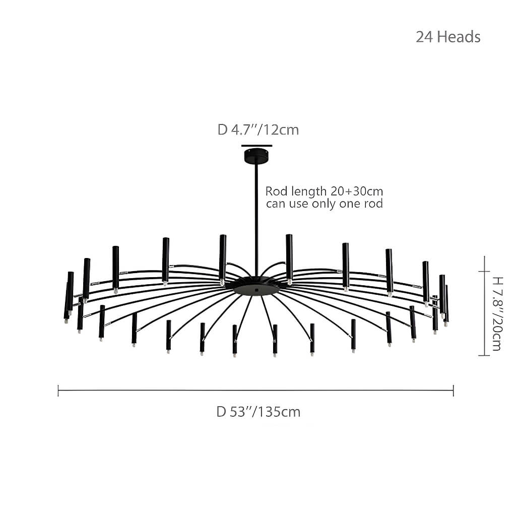 Atmospheric Nordic Chandelier: Creative Lighting for Living Rooms, Bedrooms, and More-size-24 | Feyran
