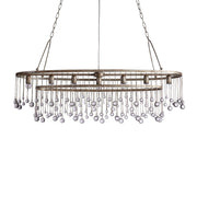 Aubrey Oval Crystal Ball 7 Light Chandelier-Chandelier-Feyran-Bronze-Feyran
