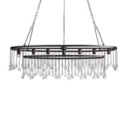 Aubrey Oval Crystal Ball 7 Light Chandelier-Chandelier-Feyran-Bronze-Feyran