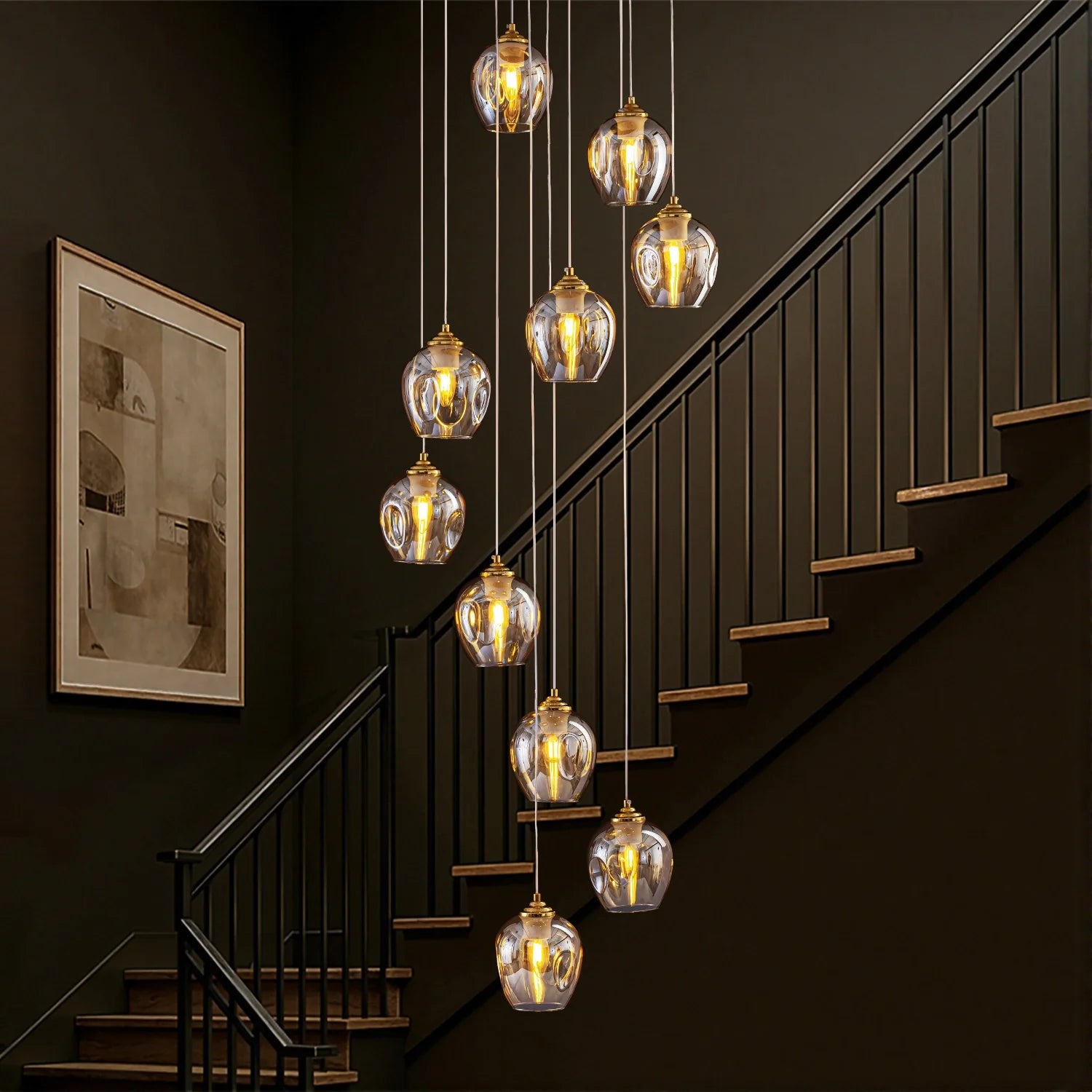 aura-luxury-glass-chandelier-in-foyer-Feyran-lighting