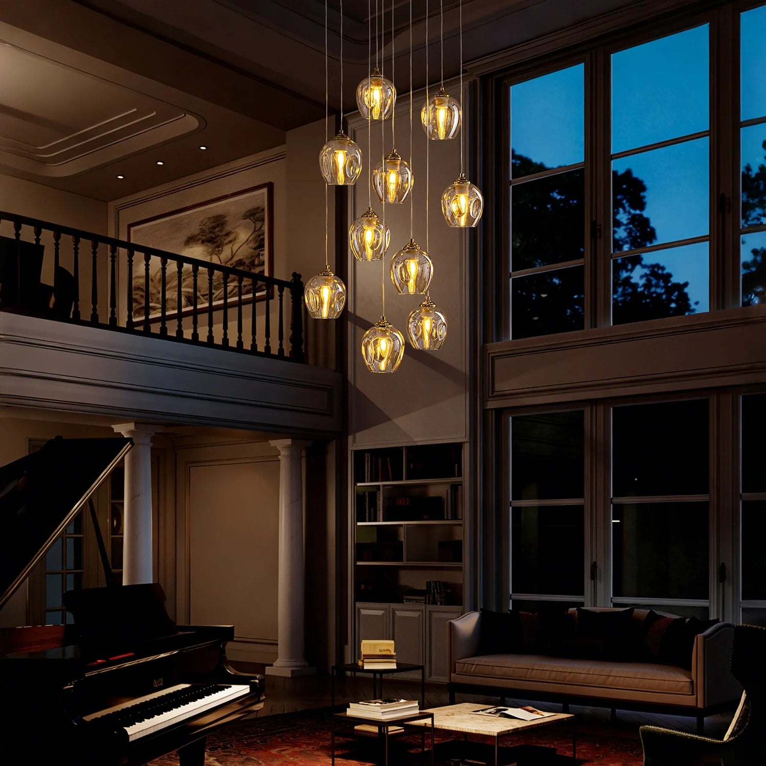 aura-luxury-glass-chandelier-in-high-end-living-room-Feyran-lighting