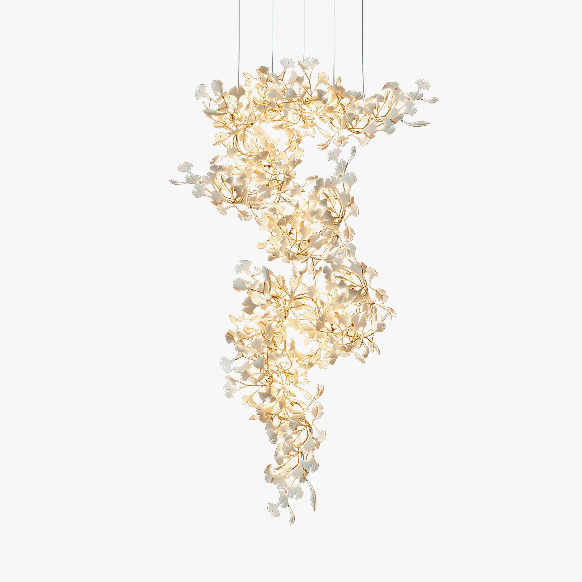 Feyran Large Ginkgo Leaf Chandelier
