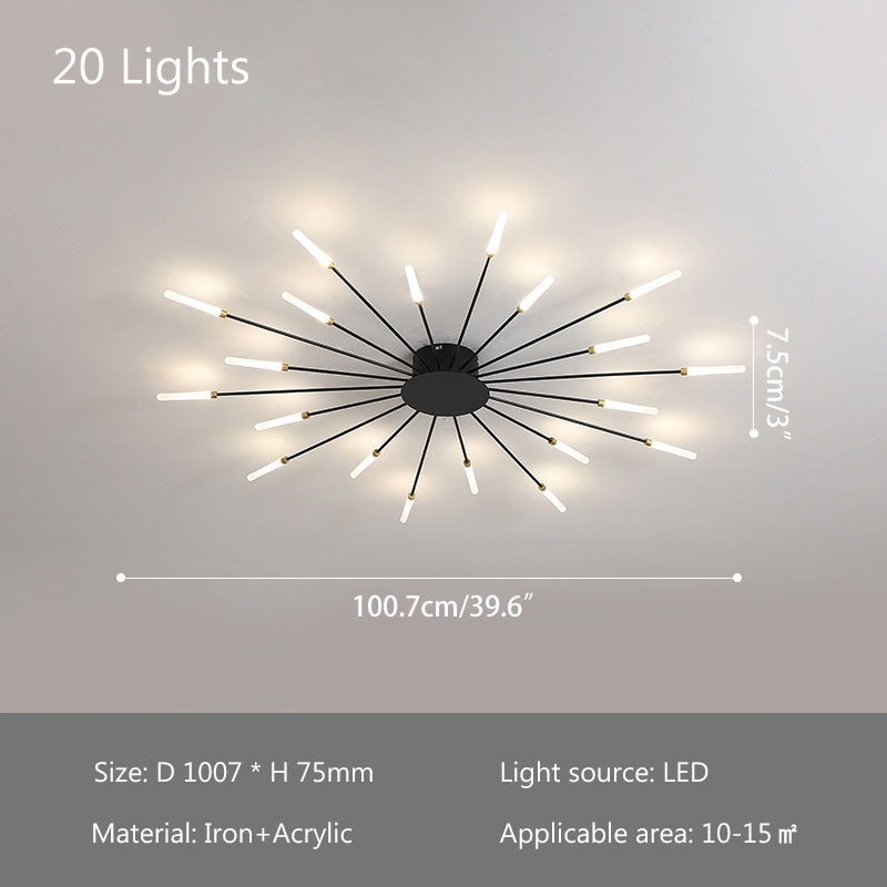 Feyran Fireworks Swirl Ceiling Light for Living Room