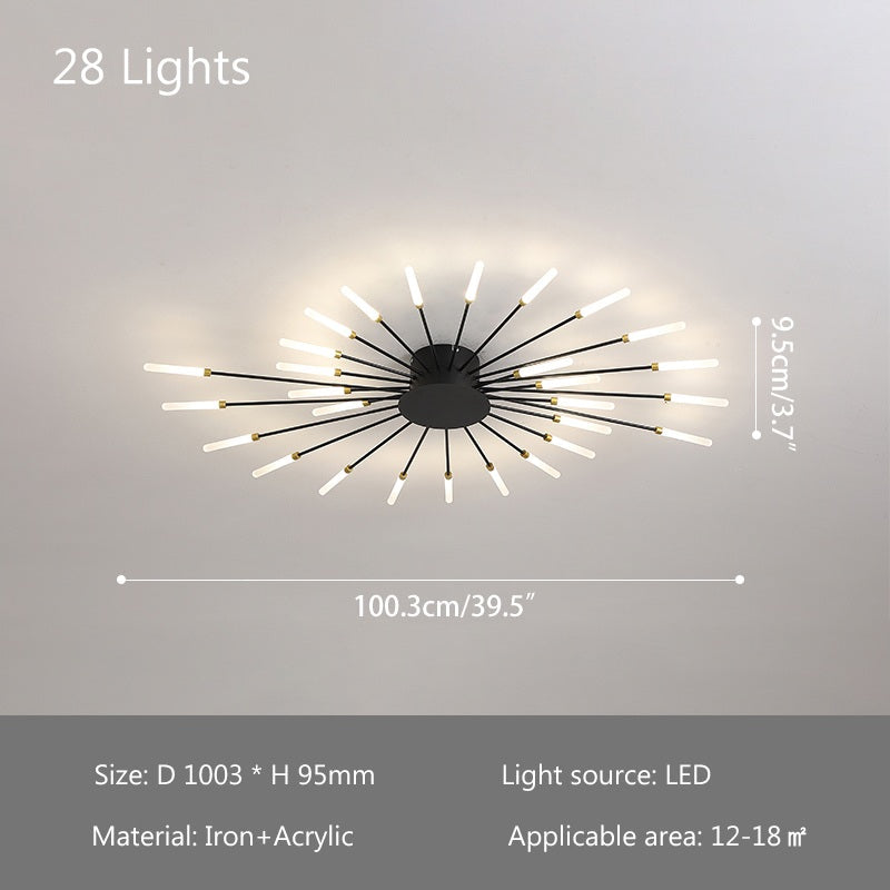 Feyran Fireworks Swirl Ceiling Light for Living Room
