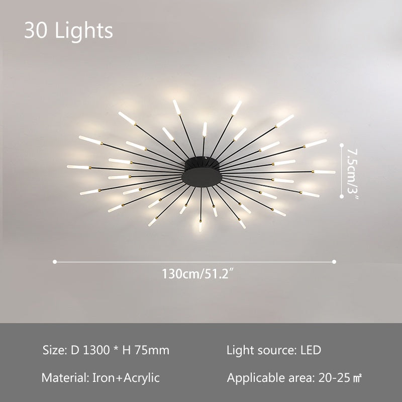 Feyran Fireworks Swirl Ceiling Light for Living Room