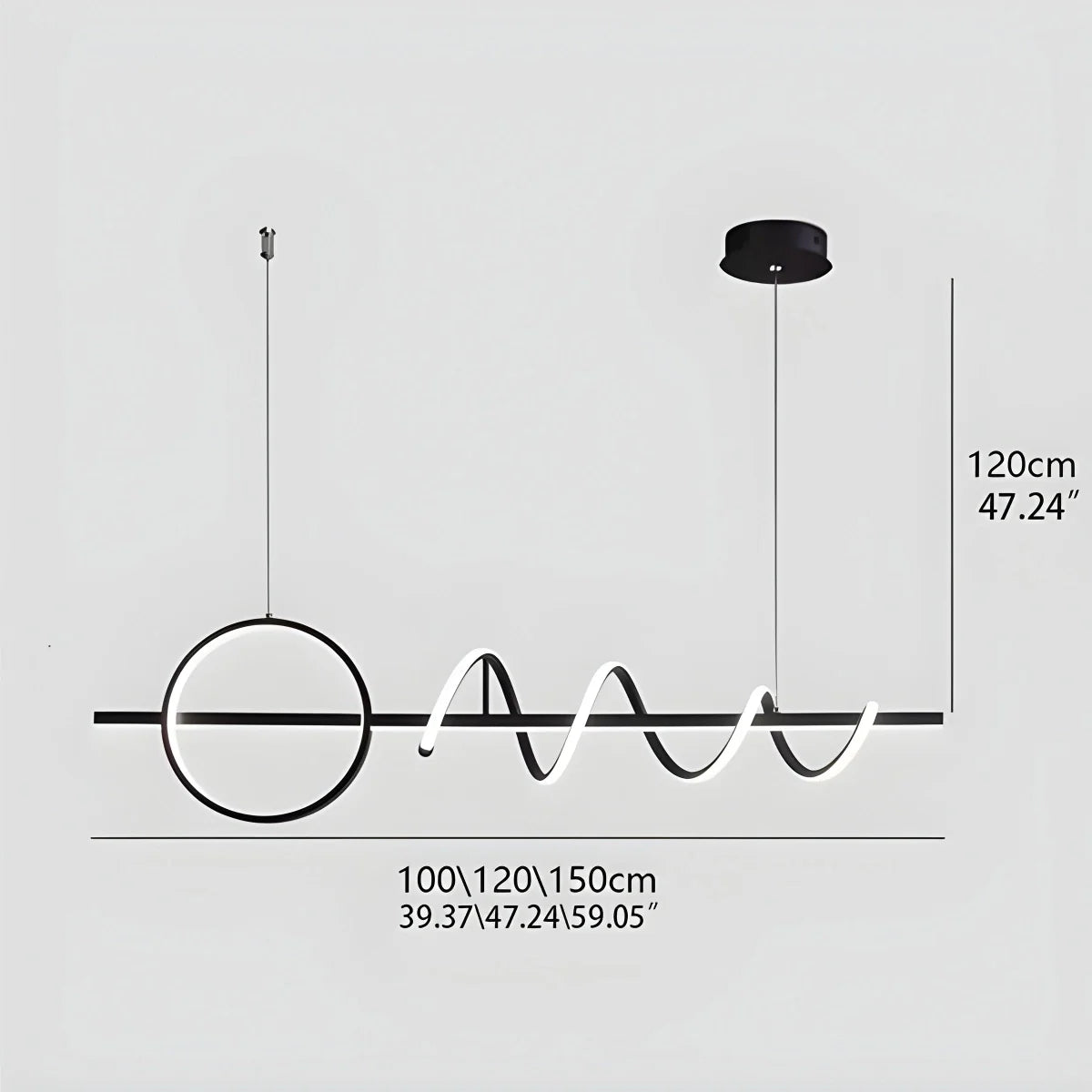 Feyran LED Minimalist Long Pendant Light for Kitchen Island