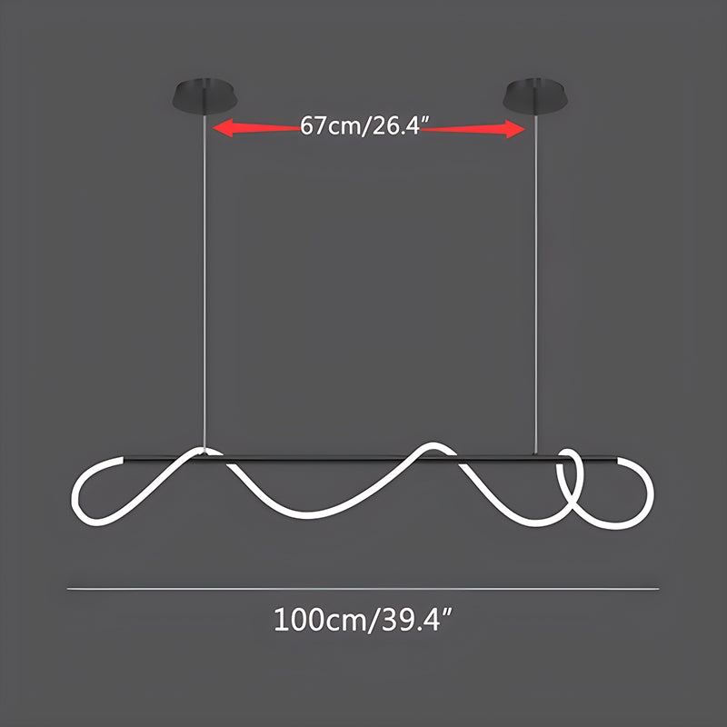 Feyran Modern Long Hose Led Pendant Light for Dining Room