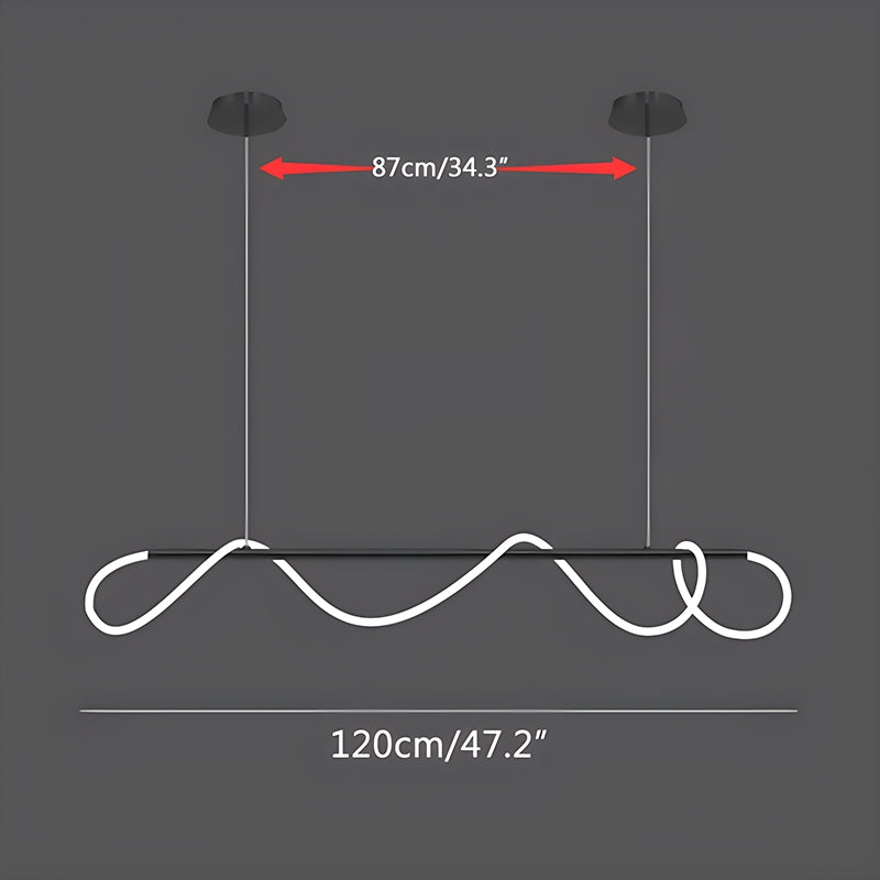 Feyran Modern Long Hose Led Pendant Light for Dining Room