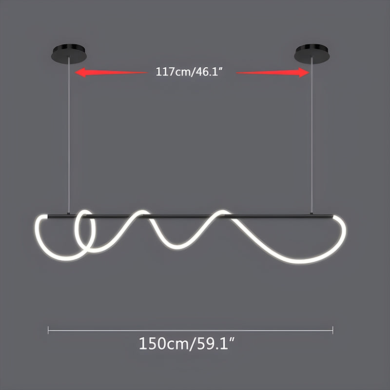Feyran Modern Long Hose Led Pendant Light for Dining Room
