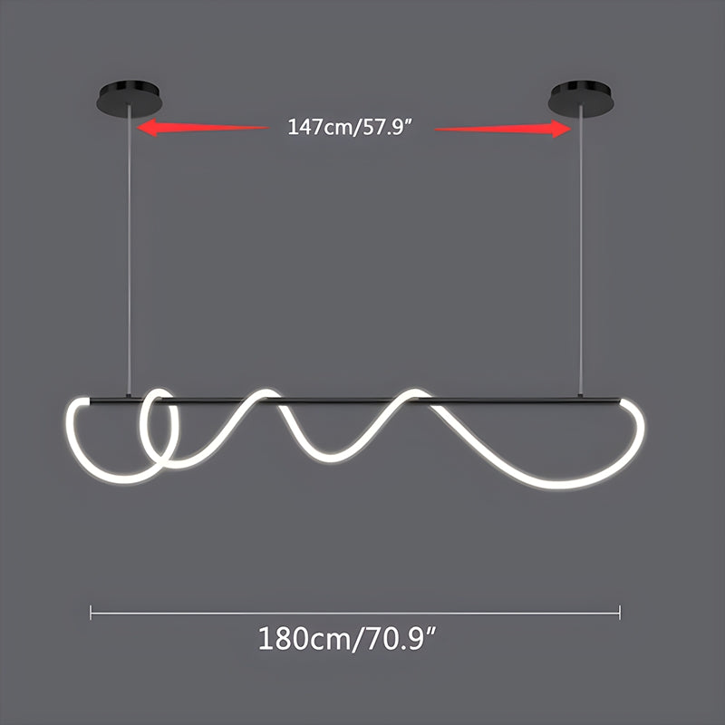 Feyran Modern Long Hose Led Pendant Light for Dining Room