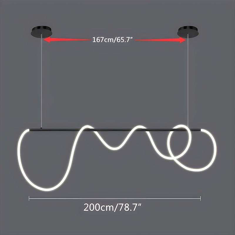 Feyran Modern Long Hose Led Pendant Light for Dining Room